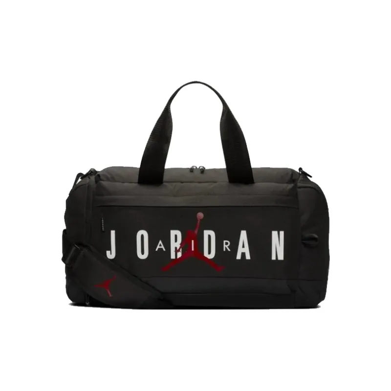 Jordan Полиэстеровая ткань Дорожная сумка Спортивная сумка Большая Унисекс Черная