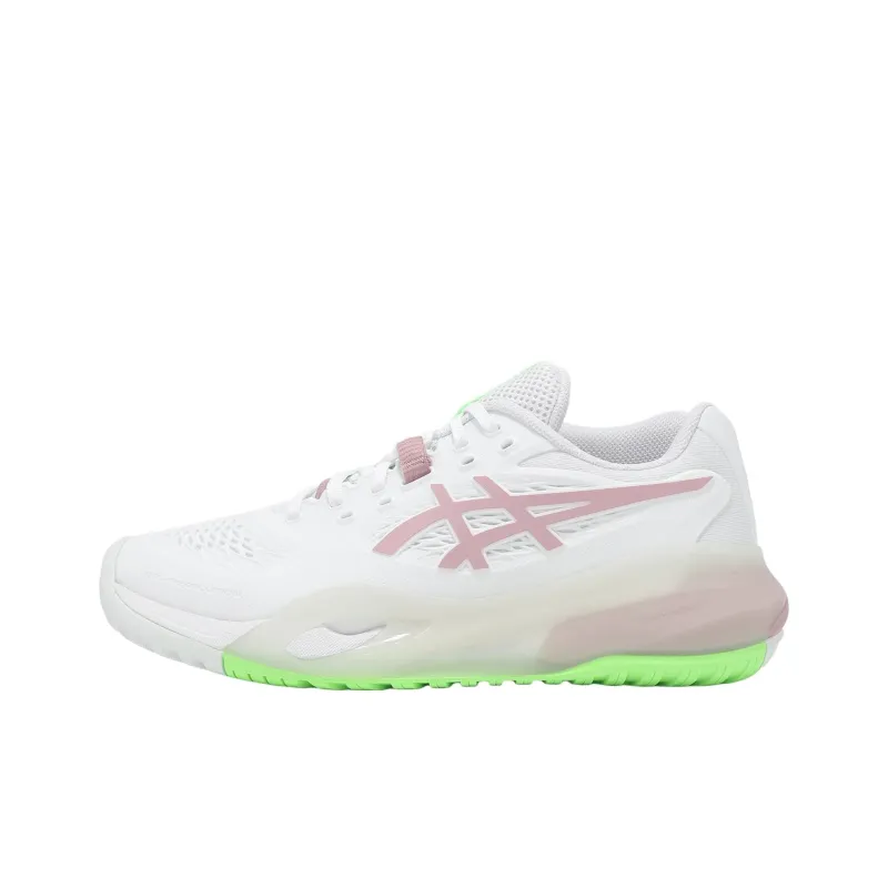 Asics Gel Resolution X Low Топ Теннисные Кроссовки Женские Белые Глубокий Розовый
