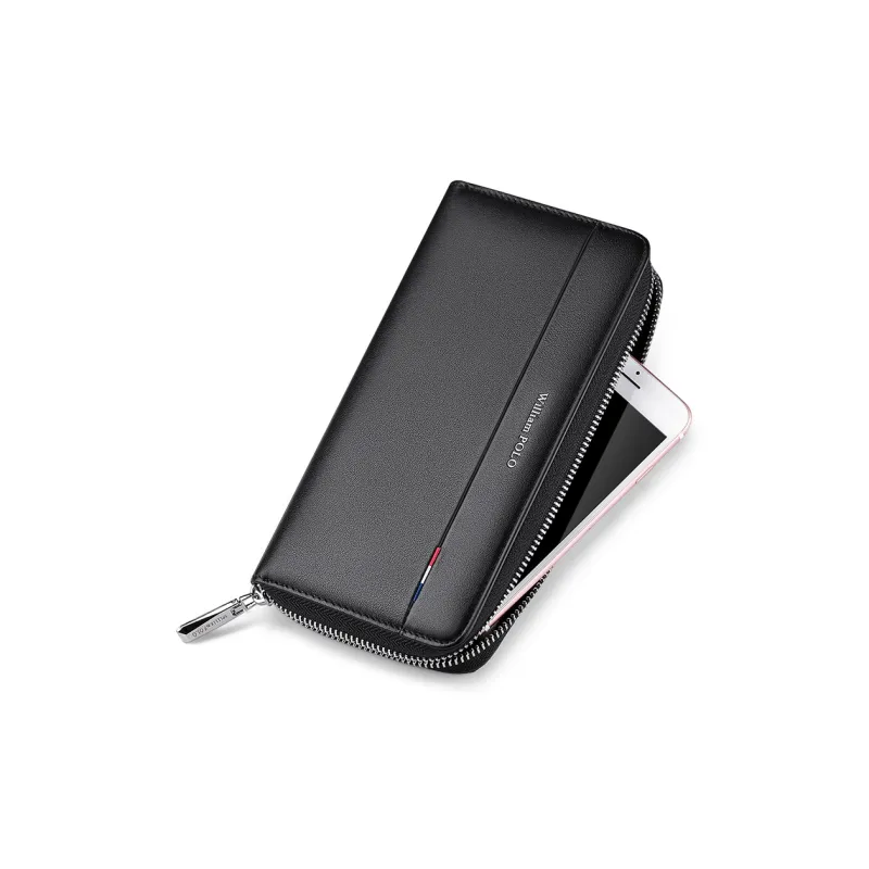 WilliamPOLO Клатч Кошелек из коровьей кожи с держателем для карт и чехлом для телефона Стандартный (стандартный) Мужской