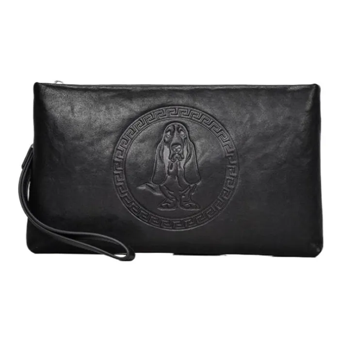 Hush Puppies Клатч из коровьей кожи Конверт Сумка Средний Мужской Черный