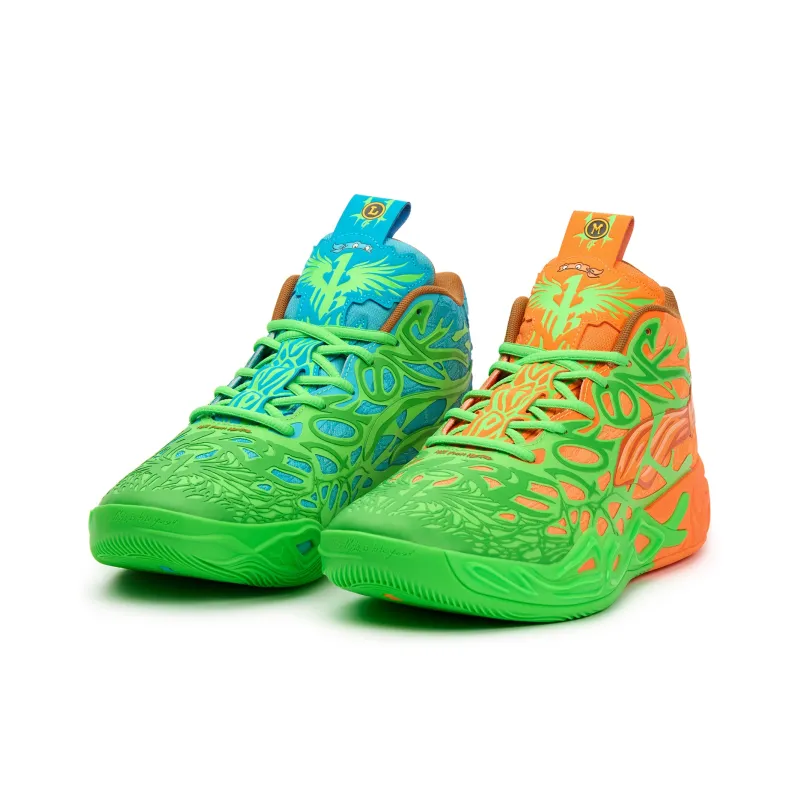 Черепашки-ниндзя X PUMA MB.04 Противоскользящие Устойчивые к износу MID Топ Баскетбольные кроссовки Унисекс