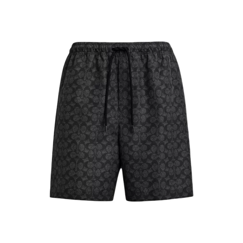 COACH SS25 Пляжные шорты Мужские Черные