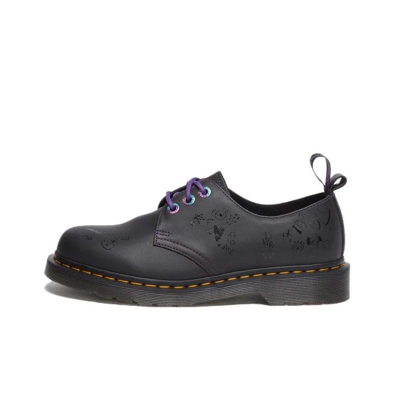 BT21 x Dr.Martens 1461 Кожа Повседневная Обувь 3 см Женская Черная