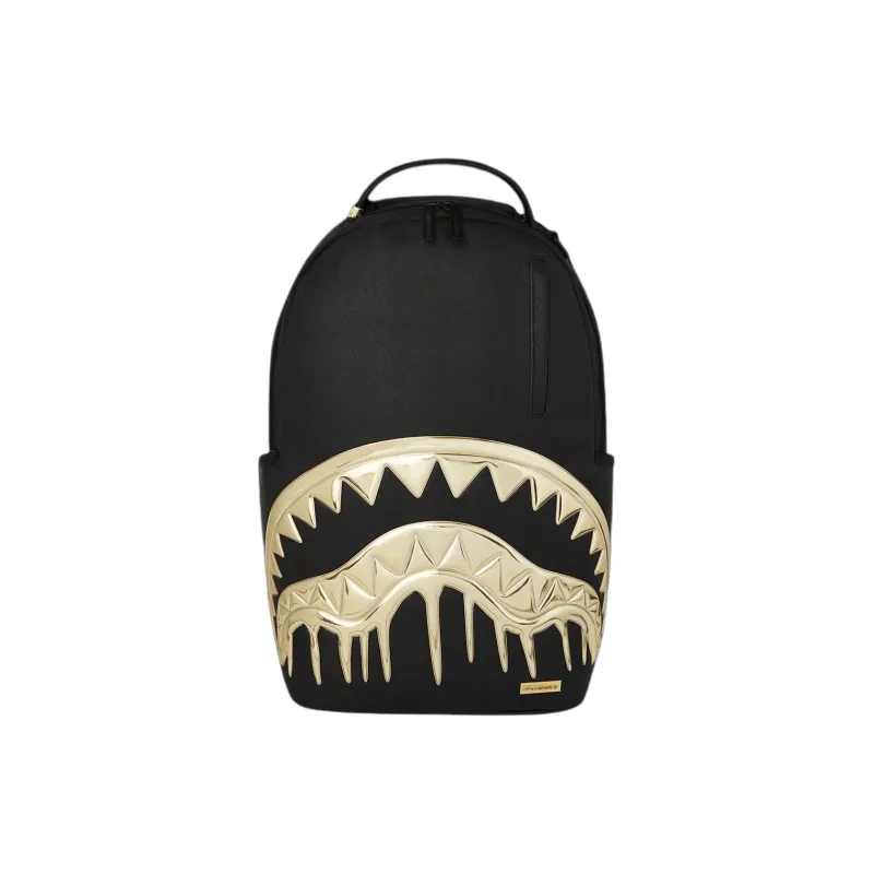 SPRAYGROUND Рюкзак из искусственной кожи унисекс черный и золотой