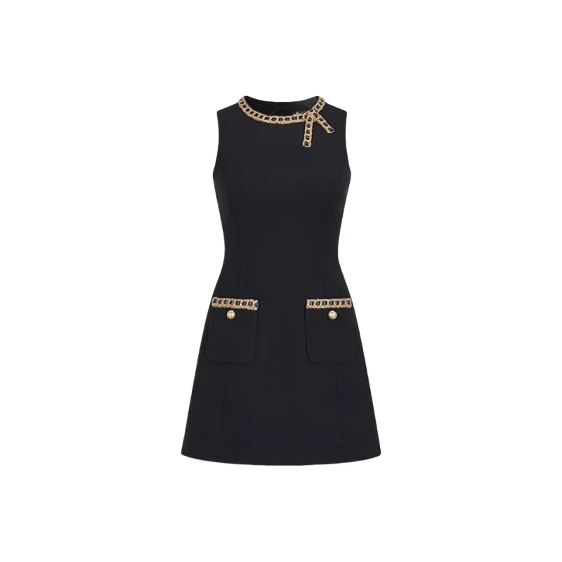 Dear Zhazha Платье без рукавов Женское Черное