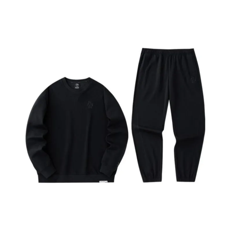 Anta Ханьфу Платье в стиле Худи Комплект Магия Цветы Мужской Основной Черный + Основной Черный