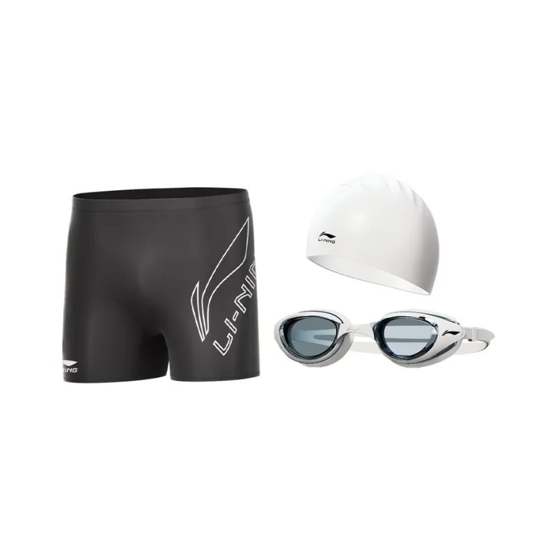 Li NING Плавательные шорты Мужской комплект Magic Цветы Черный