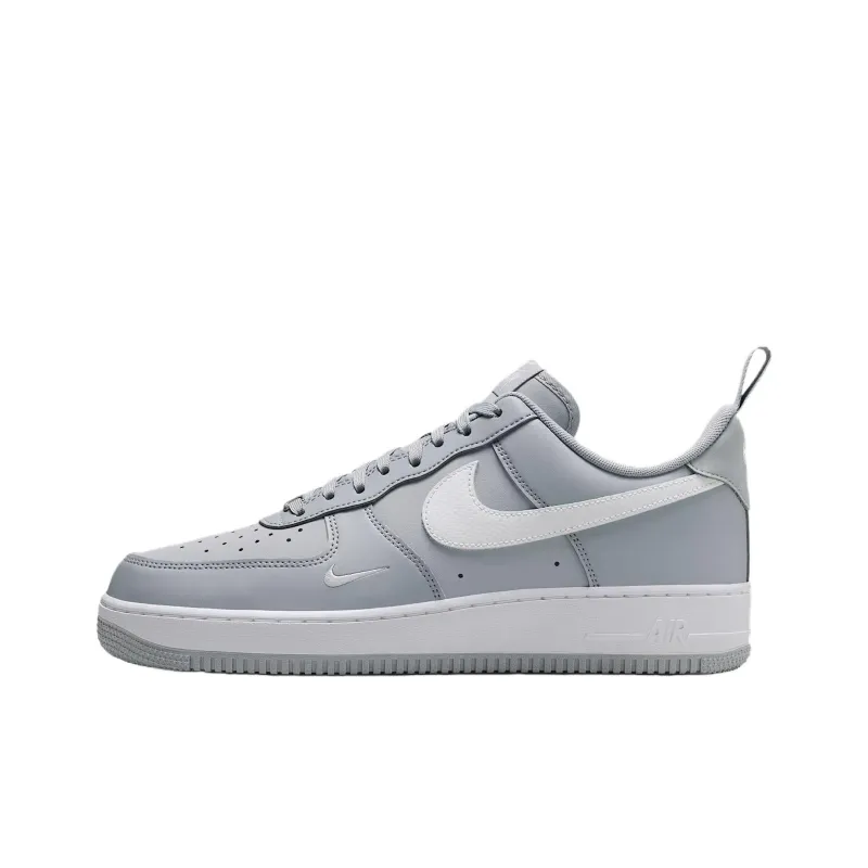 Nike Air Force 1 Скейтборд Кроссовки Мужские Серый Белый