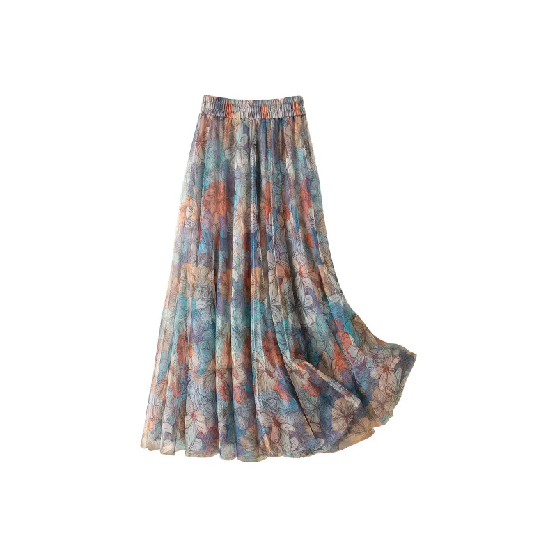 SIBAISHE Повседневная длинная юбка для женщин