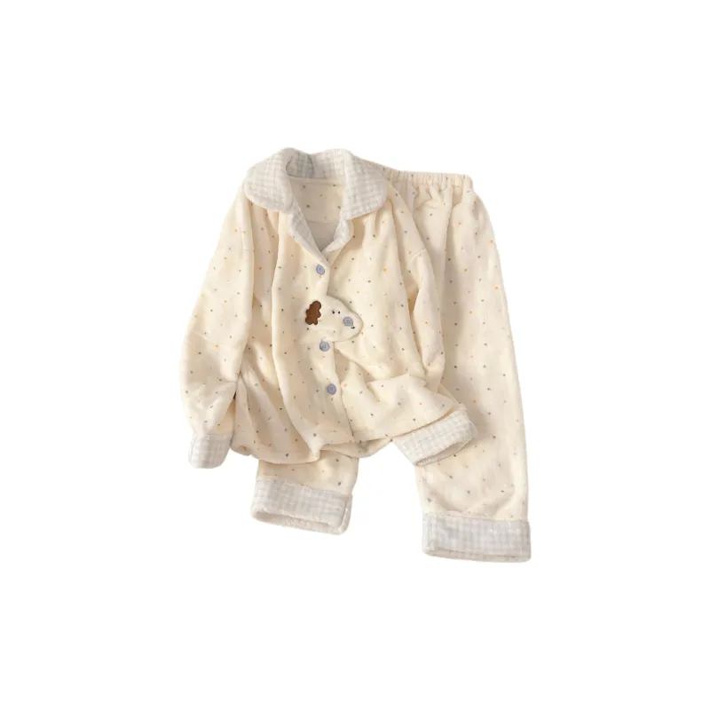 QIAOYUN Абрикос Женские Пижамные Комплекты