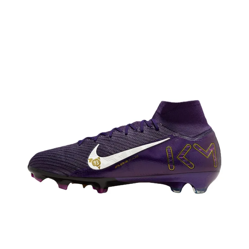 Килиан Мбаппе X Nike Mercurial Superfly 10 Elite FG Твердый Грунт Противоскользящий Устойчивый к Износу