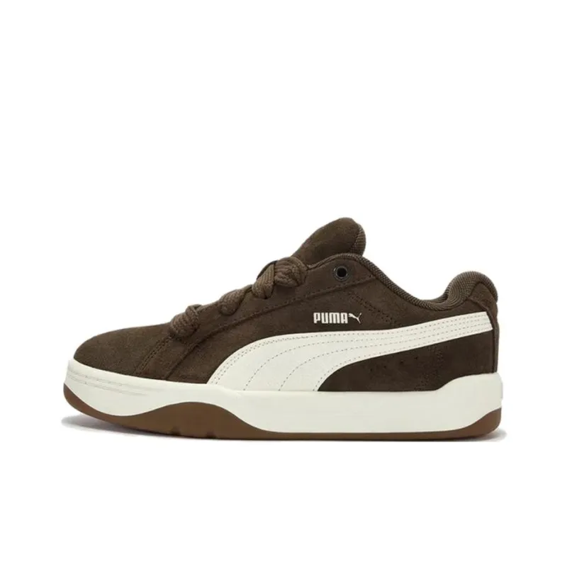 PUMA Park Lifestyle Кожа Низкие Кроссовки для Скейтбординга Унисекс Коричневый Белый