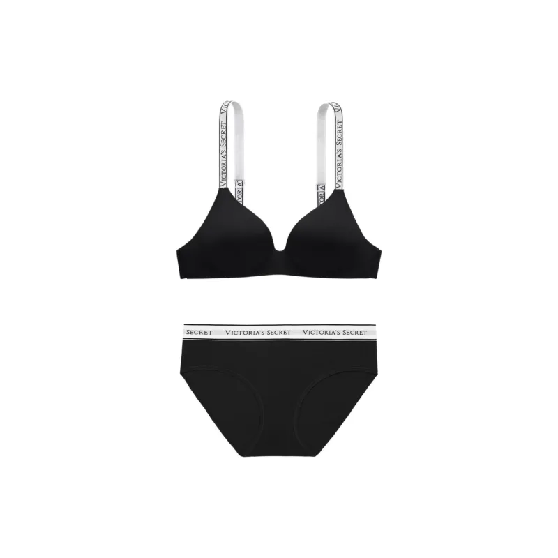 Victoria's Secret Комплект нижнего белья "Magical Цветочный" Женский Черный