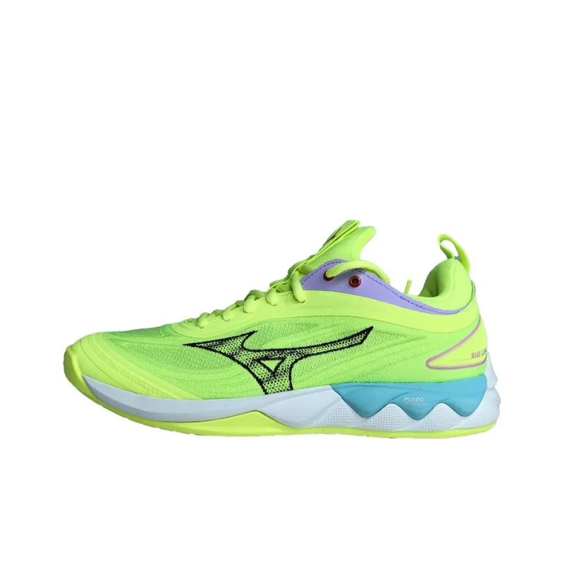 Mizuno Wave Luminous 3 Удобные противоскользящие низкие кроссовки для тренировок унисекс неоновый зеленый