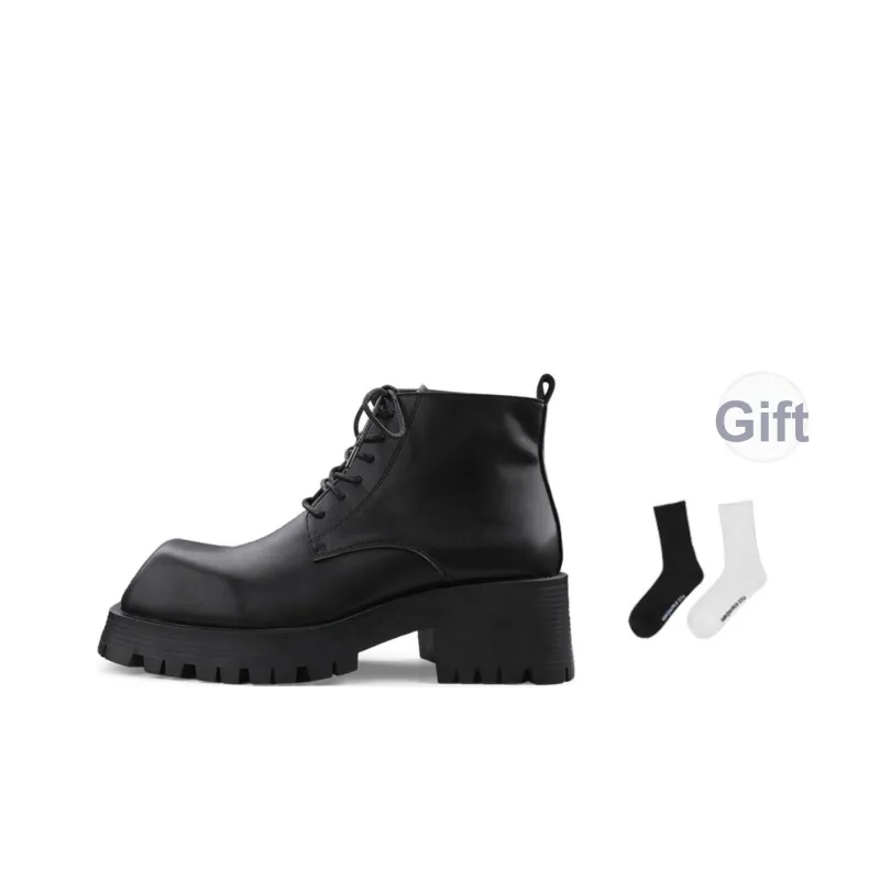 HANQIAORIJI Irregular Type Collection Короткие армейские ботинки Мужские Черные