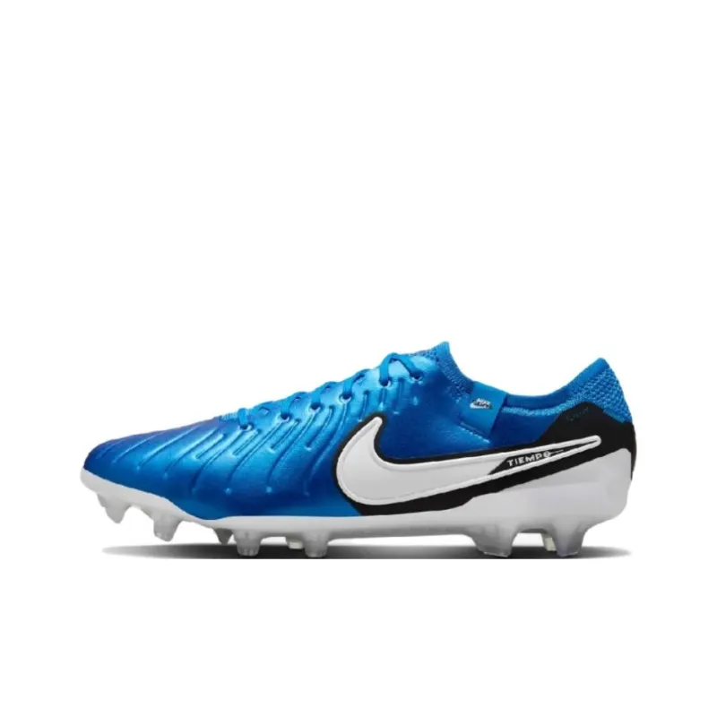 Nike Tiempo Legend 10 Противоскользящие Устойчивые к истиранию Футбольные бутсы Мужские Синие Белые