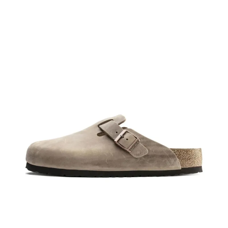 Биркенсток Бостон Без специальных функций Домашние тапочки Унисекс Светлый Кофейный