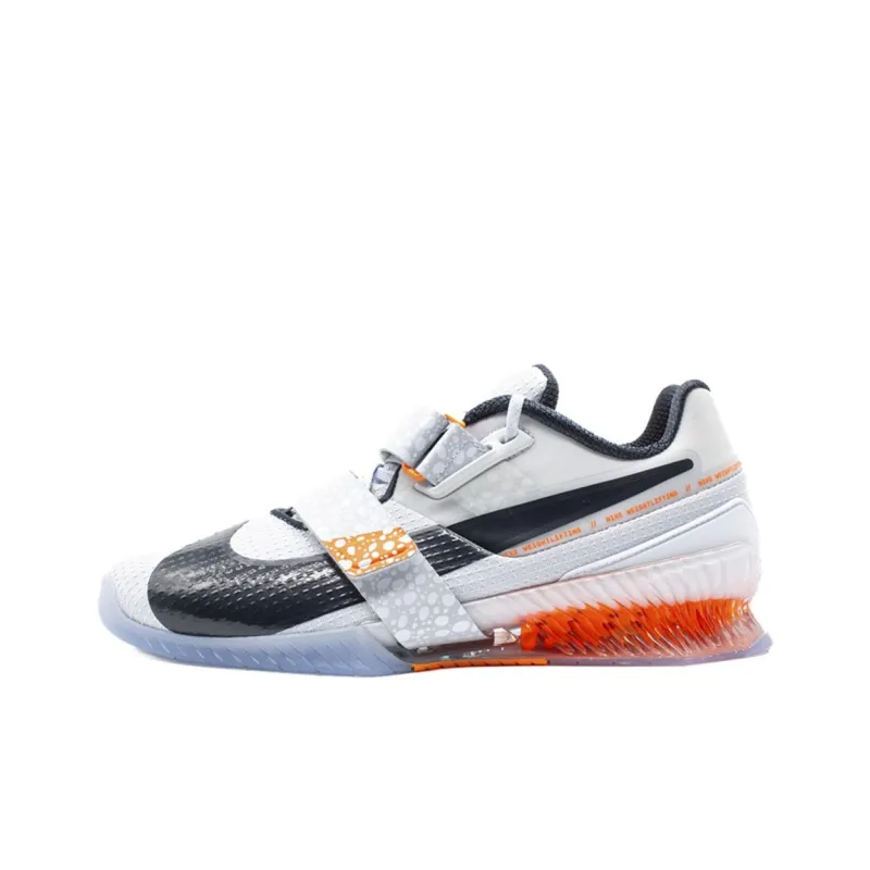 Nike Romaleos 4 Противоскользящая Устойчивая к износу Низкий Топ WEIGHTLIFTING Обувь Унисекс Белый