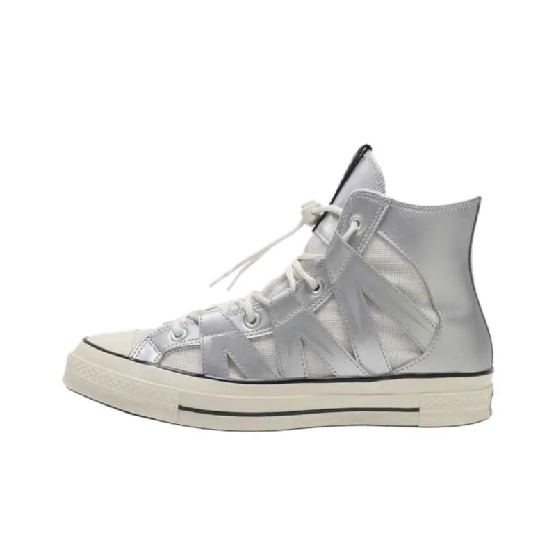 Converse Chuck 70 Дышащие Высокие Кроссовки для Скейтбординга Унисекс Серебряные