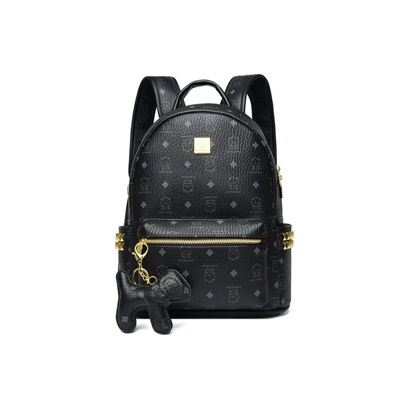 HCXK ПУ (полиуретан) Рюкзак Женский Экрю Серебристый Черный Синий Розовый