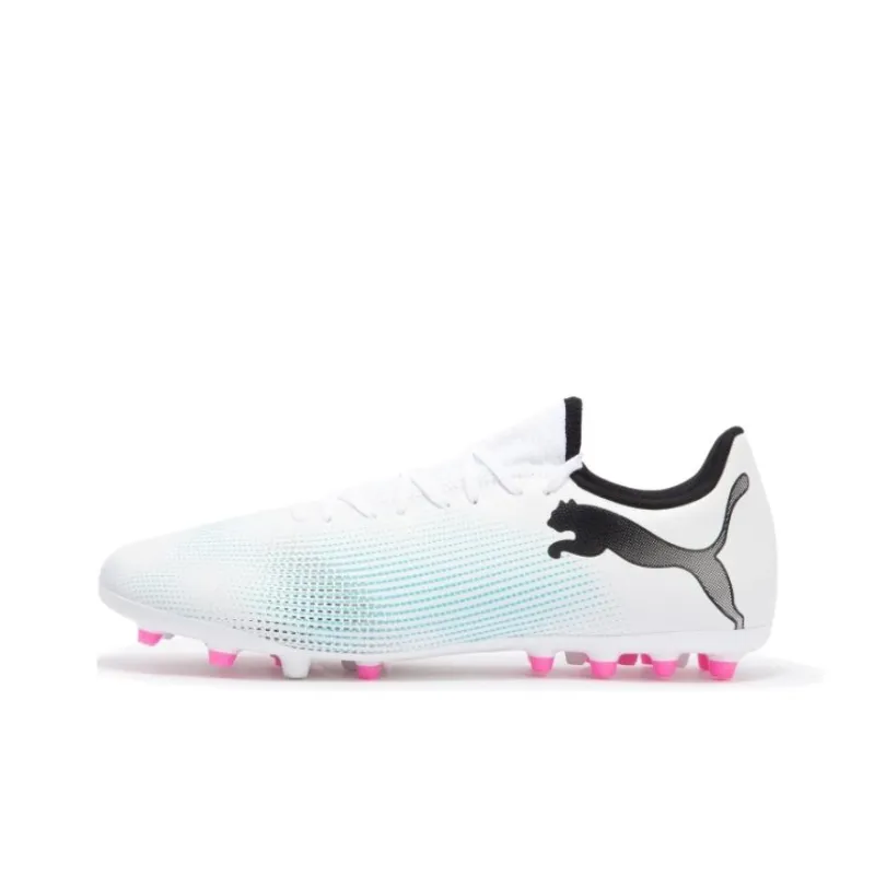 PUMA FUTURE 7 PLAY MG Multi Ground Искусственная кожа Амортизация Легкие Футбольные бутсы Мужские Белый Синий