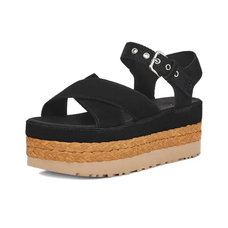 UGG Кожа One Шнуровка Сандалии Женские Черные