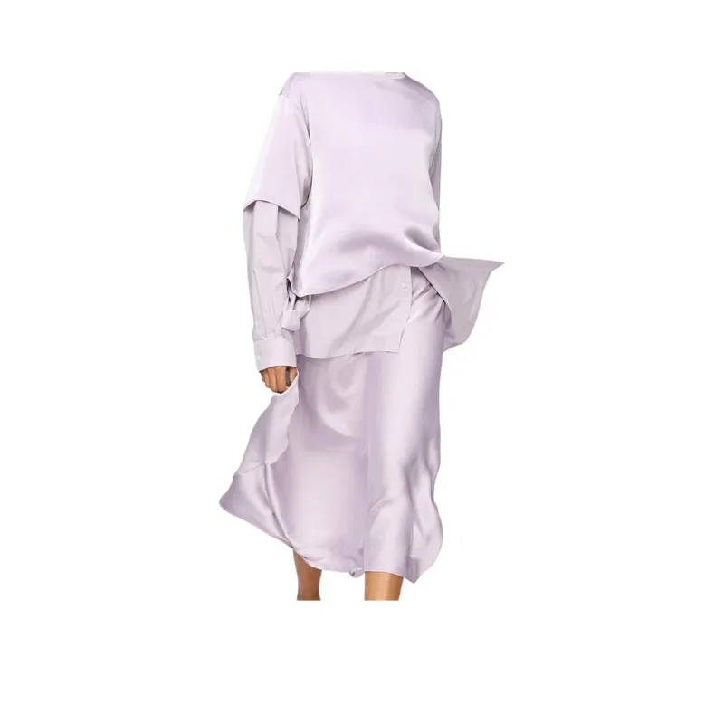 UNIQLO X Clare Waight Keller C Collection SS26 Повседневная Длинная Юбка Женская