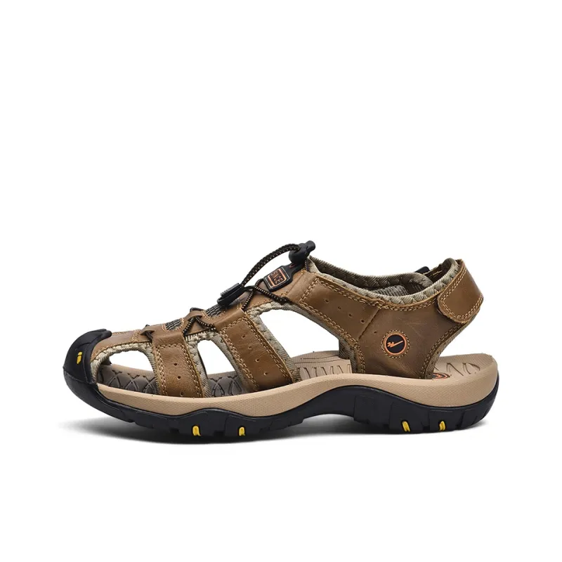 Binary Активный отдых Пляжные сандалии Легкие Дышащие и Противоскользящие Горные ботинки Мужские Темно-коричневые