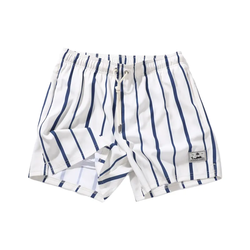 GAILANG Бежевый Полосы Мужские Пляжные Шорты