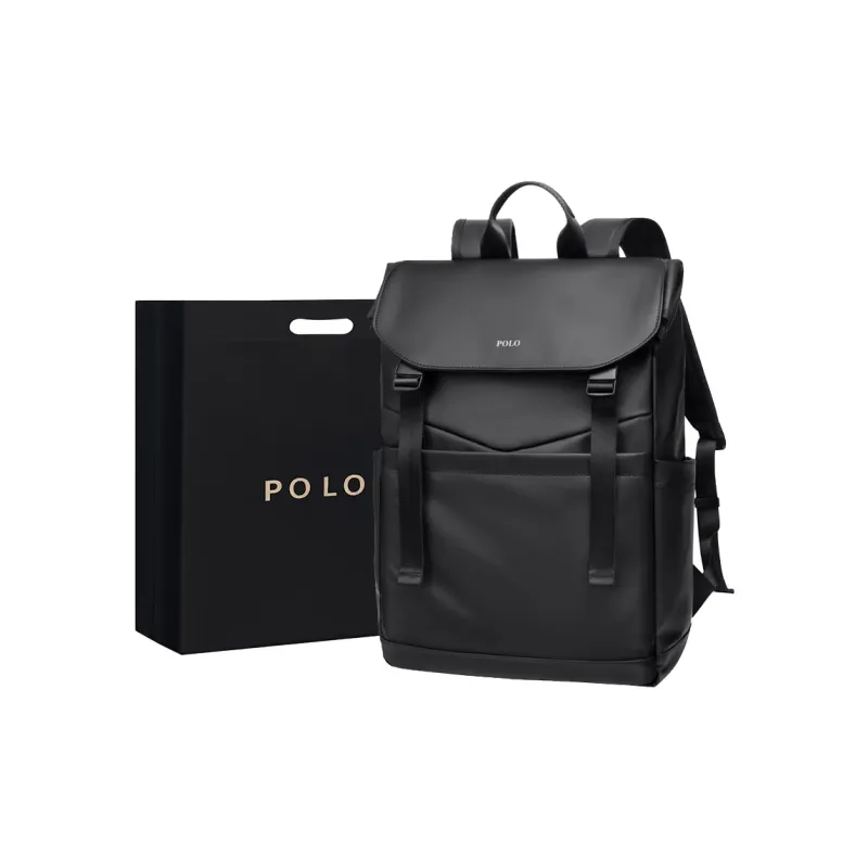 Поло Ткань Рюкзак Большой Мужской Черный