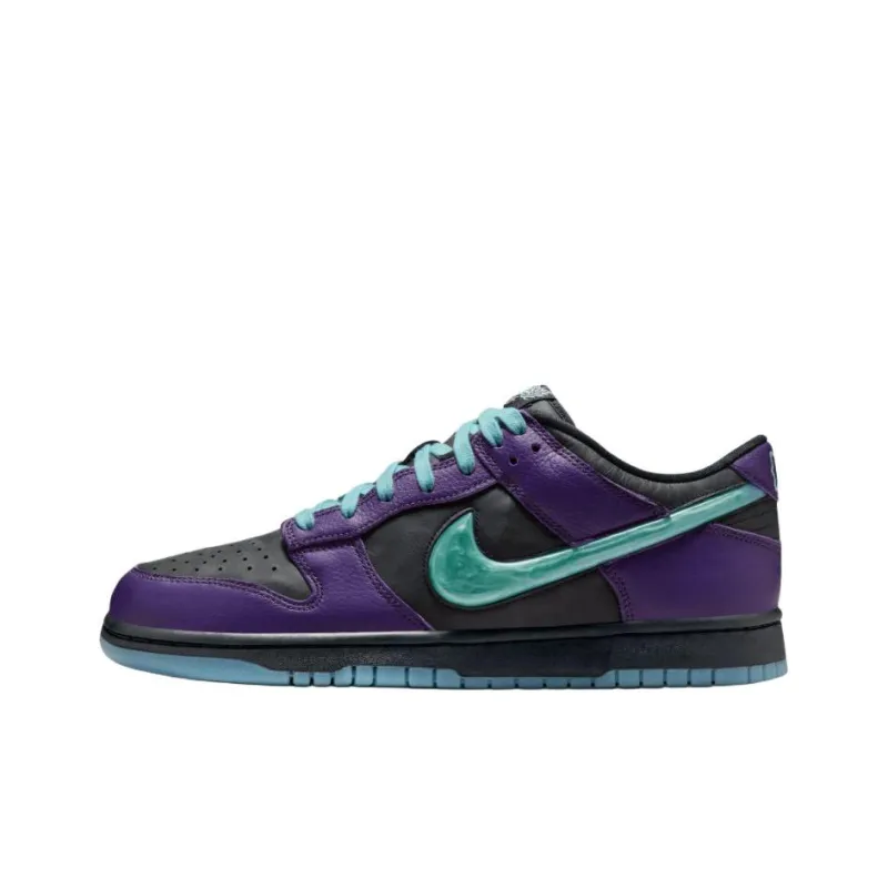 Nike Dunk Low Top Скейтборд Кроссовки Мужские Черные Синие