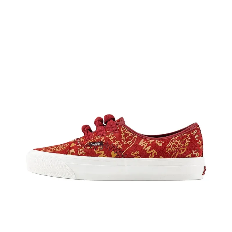 Vans X BOLIN LX AUTHENTIC Низкие Кроссовки для скейтбординга Унисекс Красные