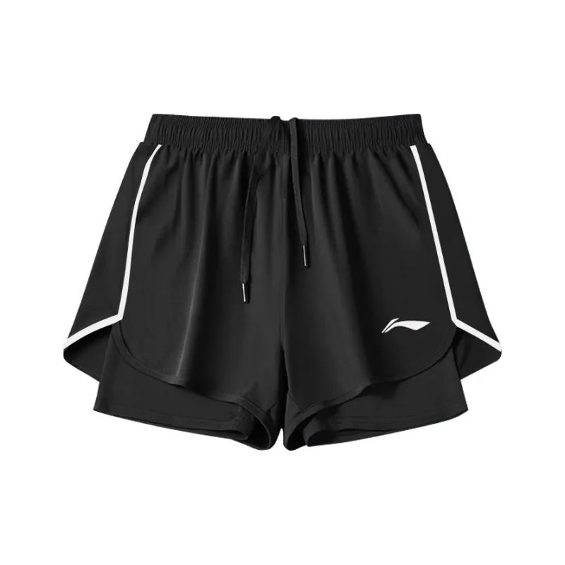 Li NING Классические черные светоотражающие полоски дизайн унисекс спортивные шорты