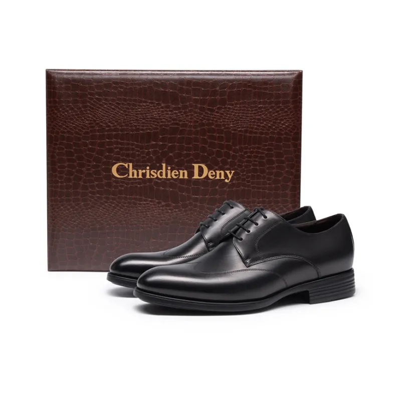 CHRISDIEN DENY Туфли из натуральной коровьей кожи мужские черные
