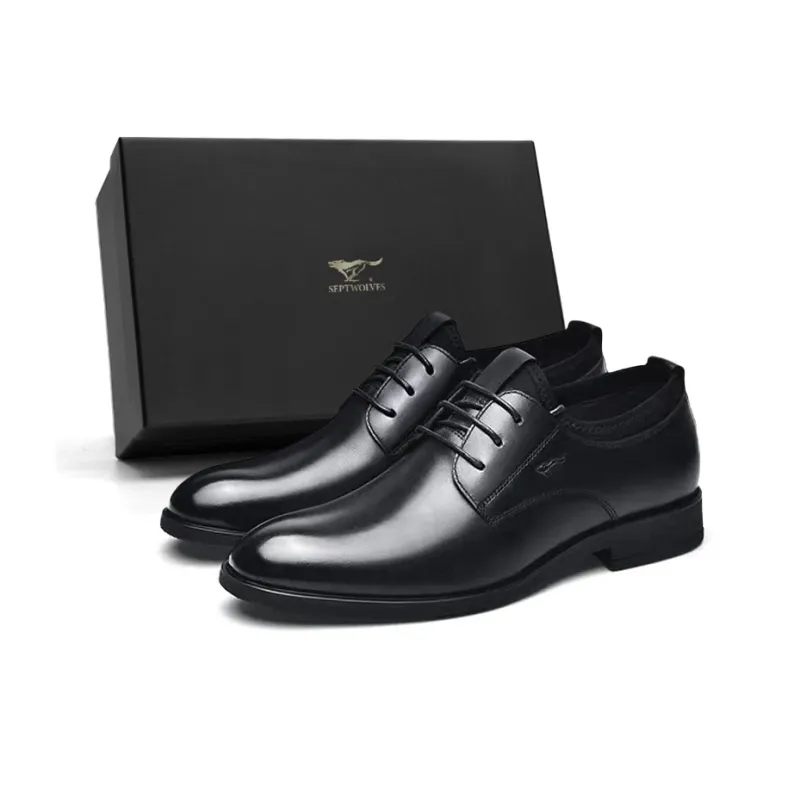 SEPTWOLVES Туфли из натуральной коровьей кожи мужские черные