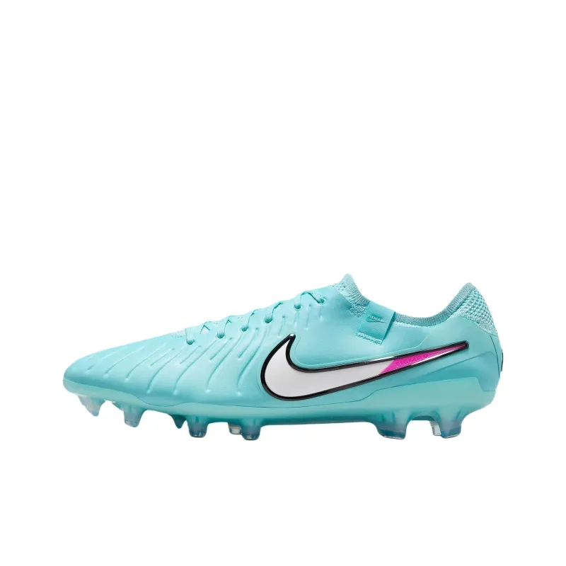 Nike Tiempo Legend 10 FG Твердый Грунт Противоскользящие Устойчивые к Износу Футбольные Бутсы Унисекс Синие