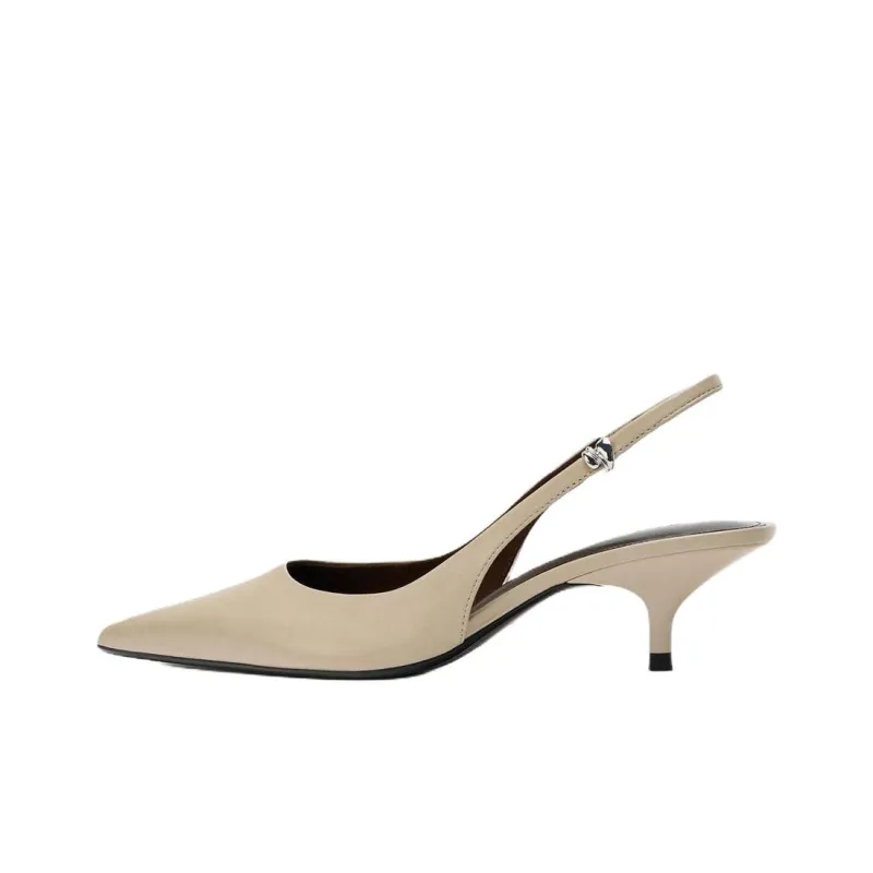 ZARA PU (полиуретан) Узкий каблук Высокие каблуки 4 см Женский Тауповый