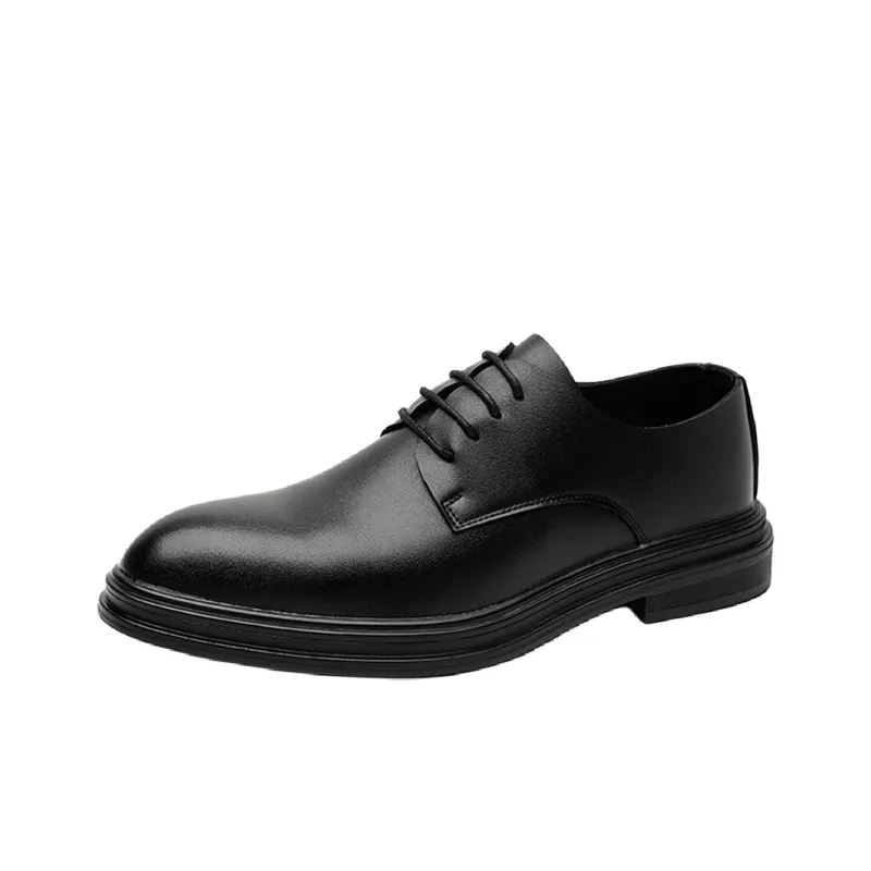 Madallo Британский стиль Бизнес Заостренный носок Увеличение высоты Повседневная Обувь для свадьбы Бизнес Костюм Кожа