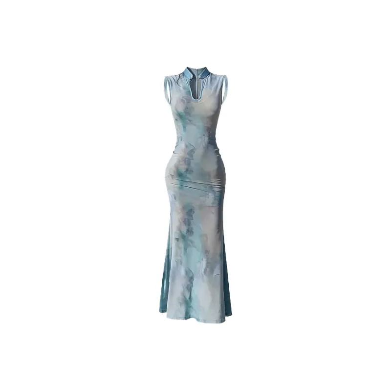 QIAOMONVHAI Платье без рукавов Женское