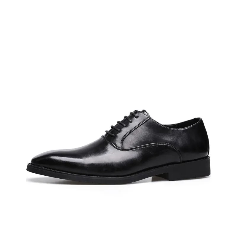 Poitulas Microfiber Artificial Leather Shoes Men's Black